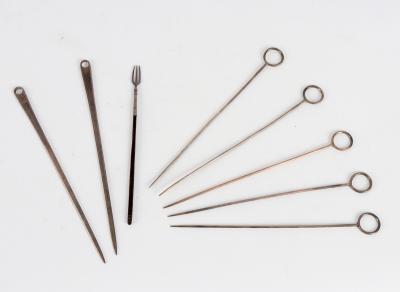 Five silver skewers, Charles Stuart