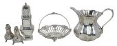 FIVE SILVER TABLE ITEMS20th ce