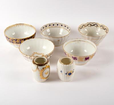 Five slop bowls, Worcester
