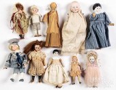 FIVE SMALL BISQUE DOLLSFive sm