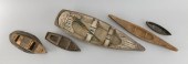 FIVE SMALL BOAT MODELS THREE B