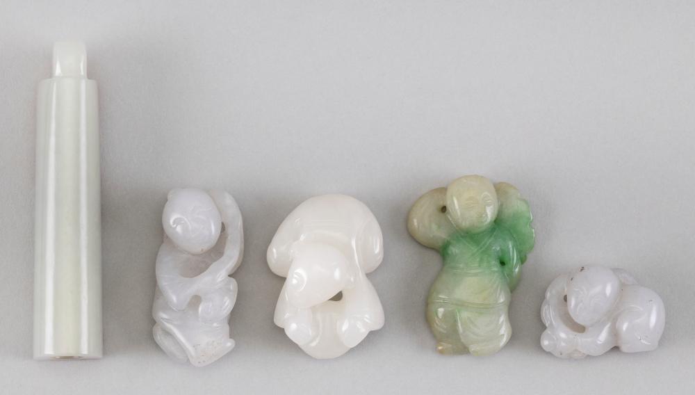 FIVE SMALL CHINESE JADE