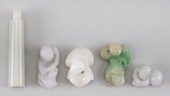 FIVE SMALL CHINESE JADE CARVIN