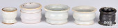 FIVE SMALL DELFTWARE OINTMENT