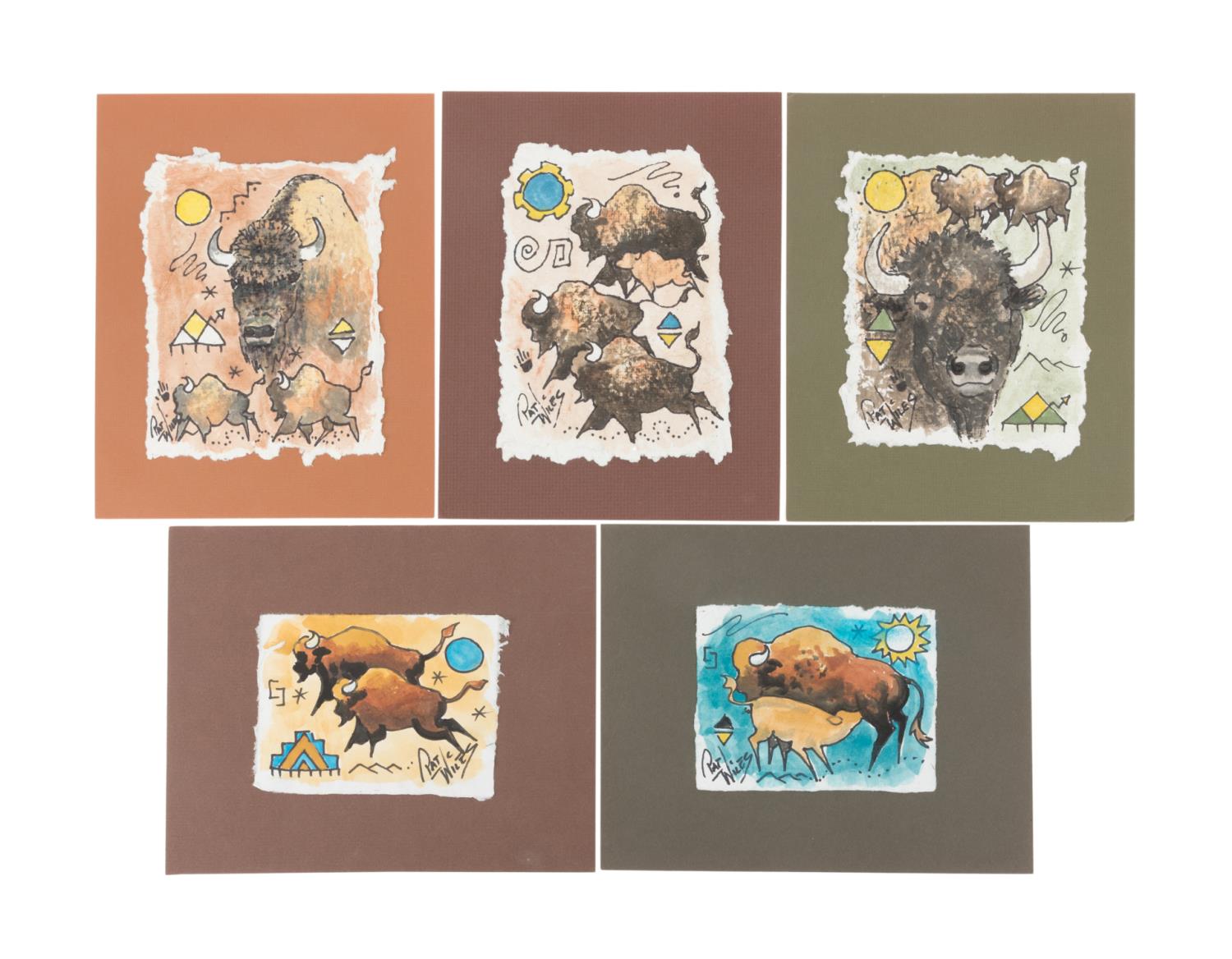FIVE SMALL PAT WILES BUFFALO