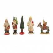 FIVE SMALL VAILLANCOURT SANTAS