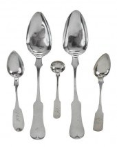 FIVE SOUTHERN COIN SILVER ITEM