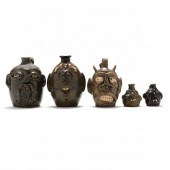 FIVE SOUTHERN FOLK POTTERY FAC