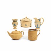 FIVE STAFFORDSHIRE CANEWARE IT
