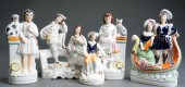 FIVE STAFFORDSHIRE CERAMIC FIG