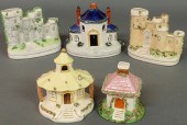 Five Staffordshire pastille bu