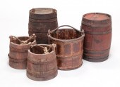 FIVE STAVE CONSTRUCTED PIECES.