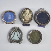 FIVE STERLING MINIATURE PHOTO