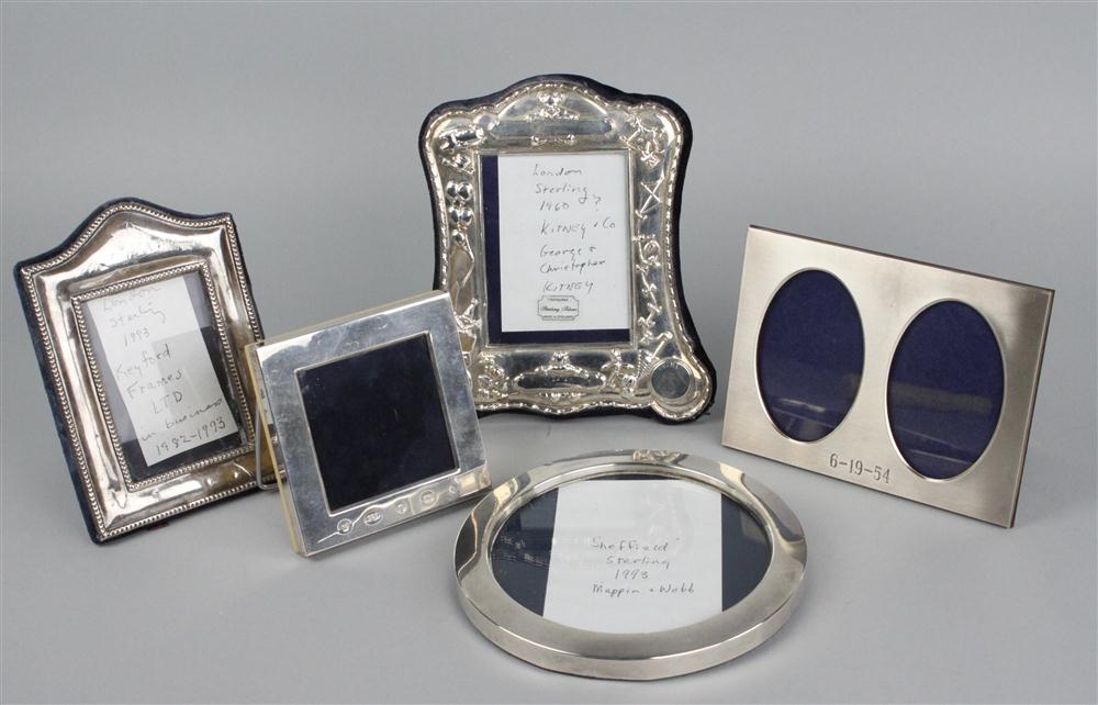 FIVE STERLING MOUNTED PICTURE