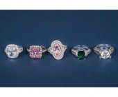 Five sterling silver (925) lad