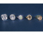 Five sterling silver (925) Sta