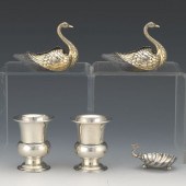 FIVE STERLING SILVER AND HAWKE
