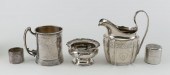 FIVE STERLING SILVER AND SILVE