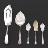 FIVE STERLING SILVER ASSORTED
