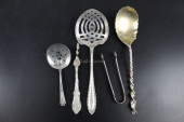 FIVE STERLING SILVER FLATWARE;