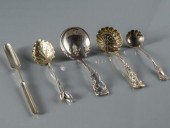 FIVE STERLING SILVER IMPLEMENT