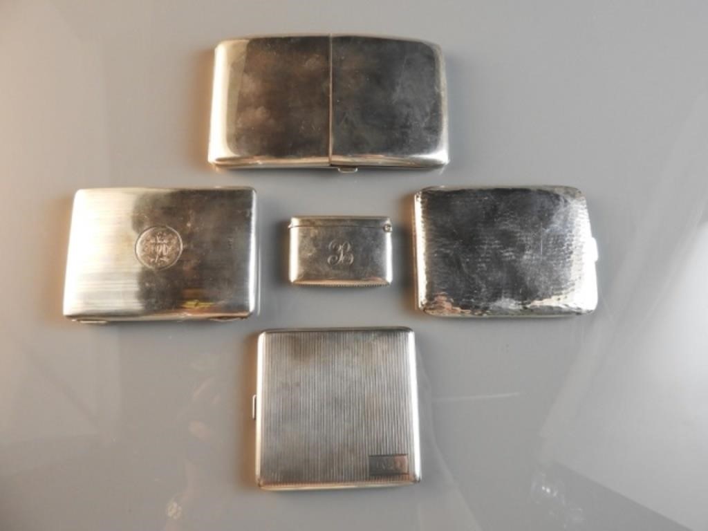 FIVE STERLING SILVER SMOKING