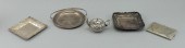 FIVE STERLING SILVER TABLE WAR