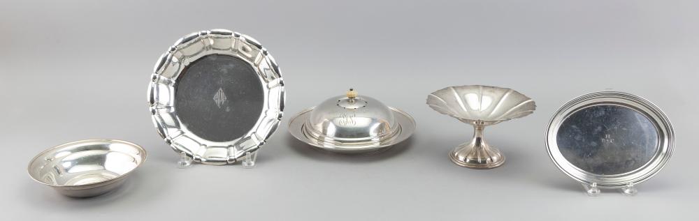 FIVE STERLING SILVER TABLEWARES