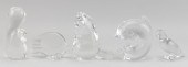 FIVE STEUBEN AND BACCARAT CRYS