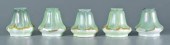 Five Steuben art glass shades: