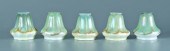 Five Steuben art glass shades: