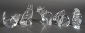 FIVE STEUBEN CRYSTAL ANIMAL FI