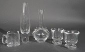 FIVE STEUBEN CRYSTAL CABINET A