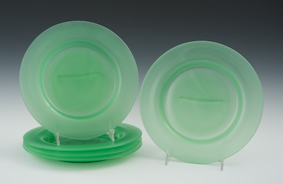 Five Steuben Jade Green Aurene