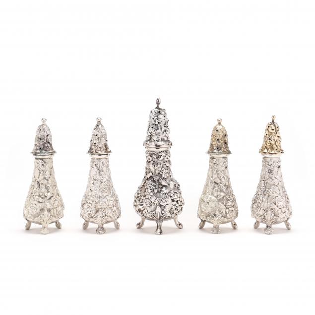 FIVE STIEFF REPOUSSé STERLING