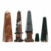 FIVE STONE OBELISKS 20th centu