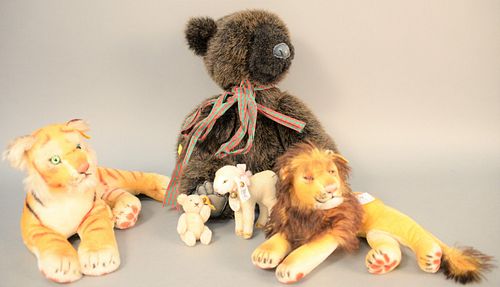 FIVE STUFFED ANIMALS, SMALL