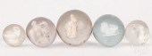 FIVE SULPHIDE MARBLESFive sulp
