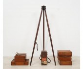 Five surveyors boxes, four mad