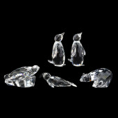 FIVE SWAROVSKI CRYSTAL ARCTIC