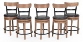 FIVE SWIVEL BAR STOOLS CONTEMP