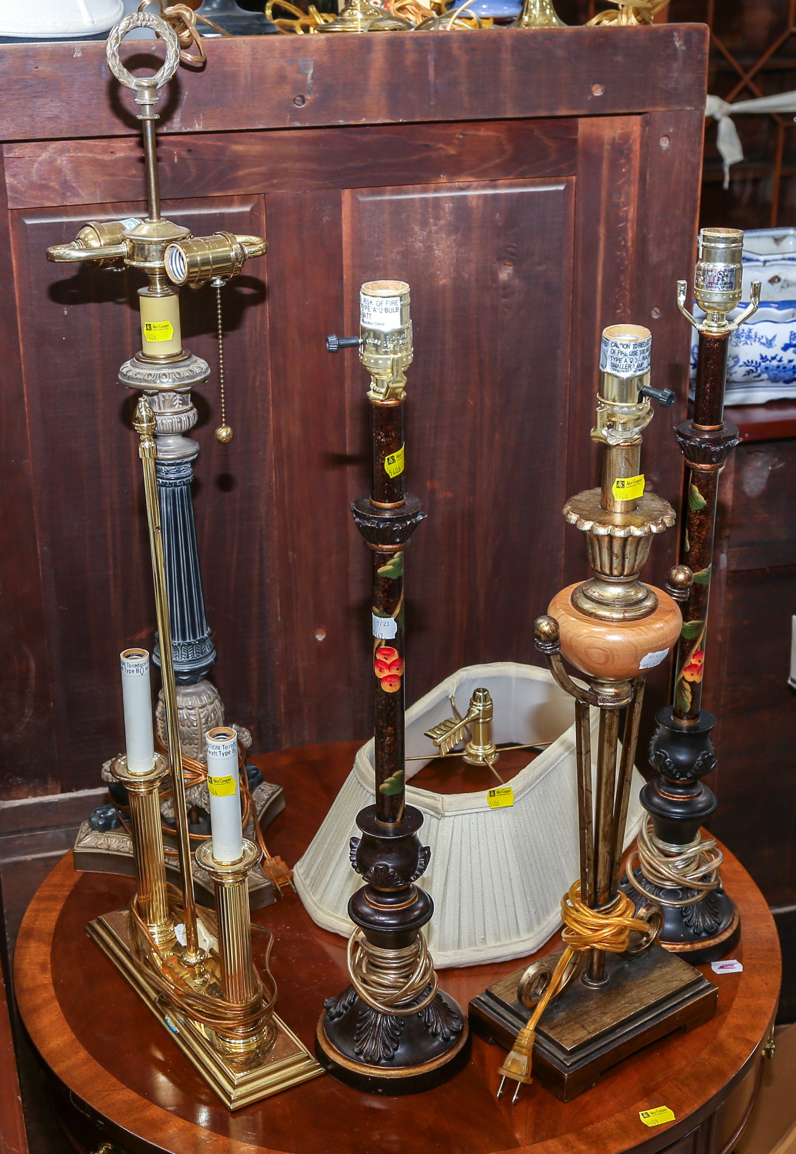 FIVE TABLE LAMPS Modern; with