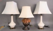 FIVE TABLE LAMPS TO INCLUDE A