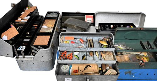 FIVE TACKLE BOXESFive Tackle Boxes,