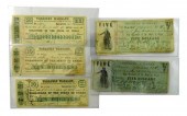 †FIVE TEXAS TREASURY WARRANTS,