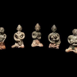 Five Thai Sukhothai Celadon