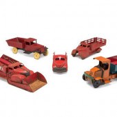 Five Tin and Pressed Steel Toy