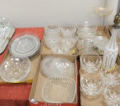 FIVE TRAY LOTS OF ASSORTED CRY