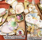 FIVE TRAY LOTS OF LIMOGES HAND