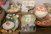 FIVE TRAY LOTS OF PORCELAIN, T
